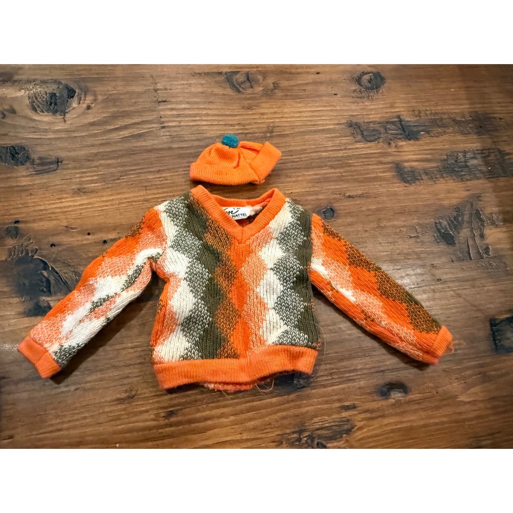 Vintage Ken Doll Roller Skate Date #1405 Sweater and Hat 1960's